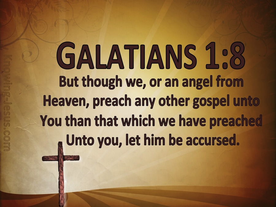 Galatians 1:8 No Other Gospel (brown)